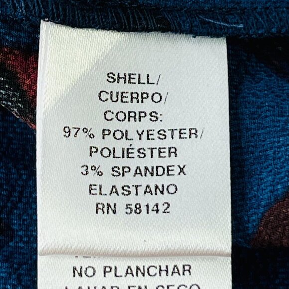 London Times Floral Smocked Bodice A-Line Midi Dress Size 6 Navy Floral - Picture 11 of 13